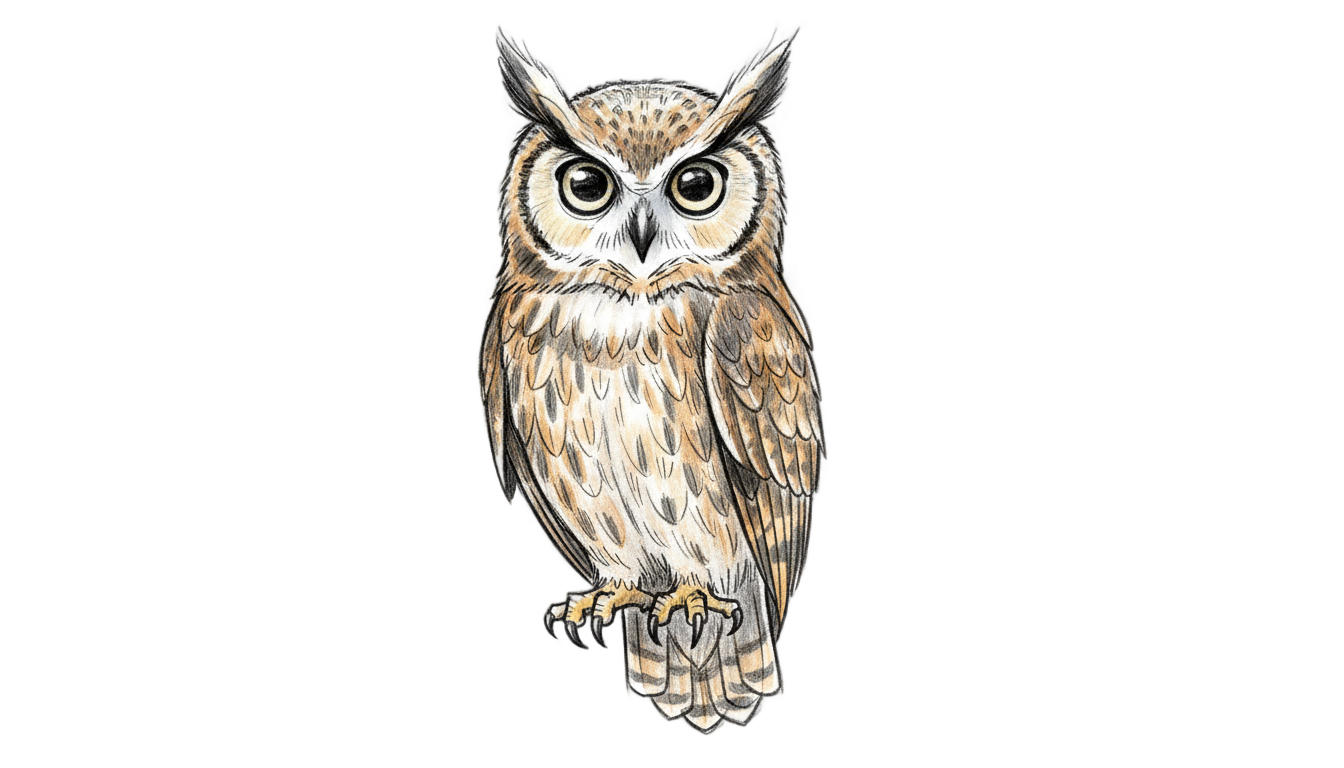 owl drawing png PNG transparent background