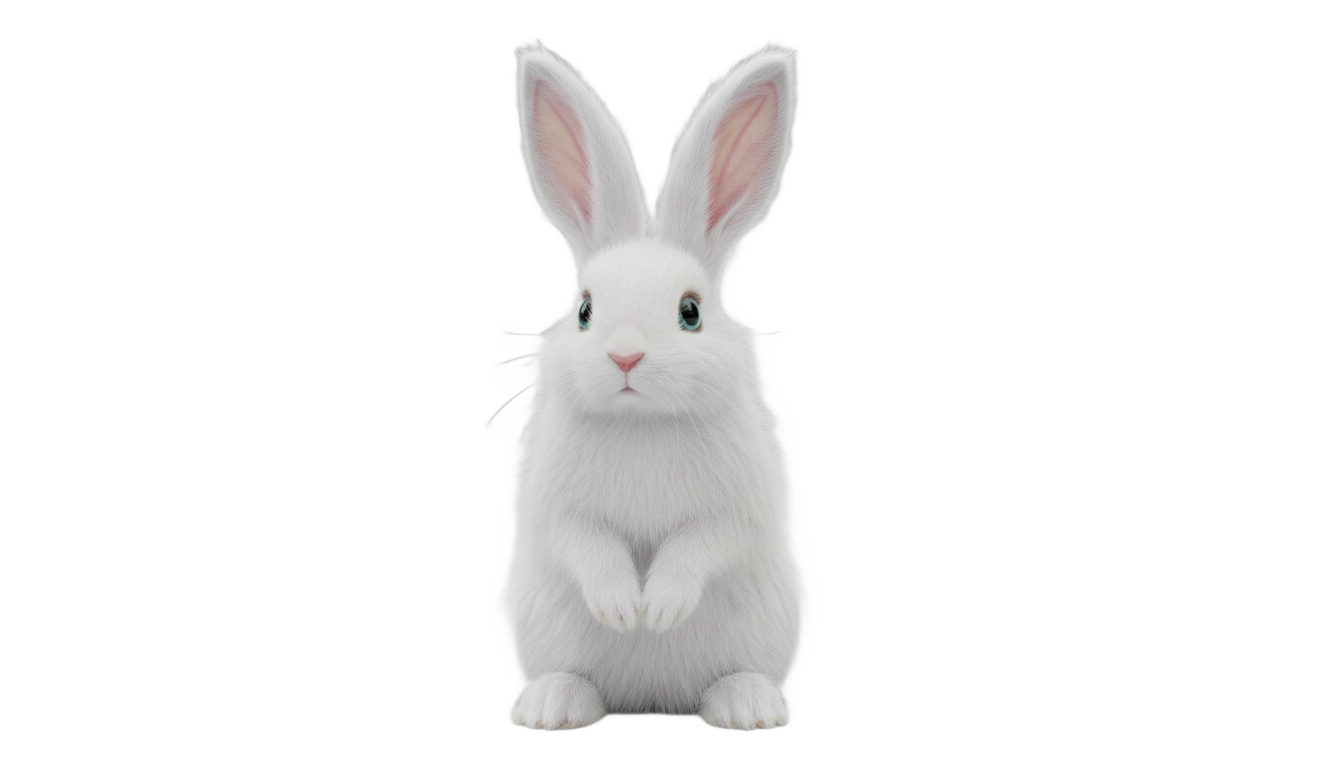 white rabbit png PNG transparent background