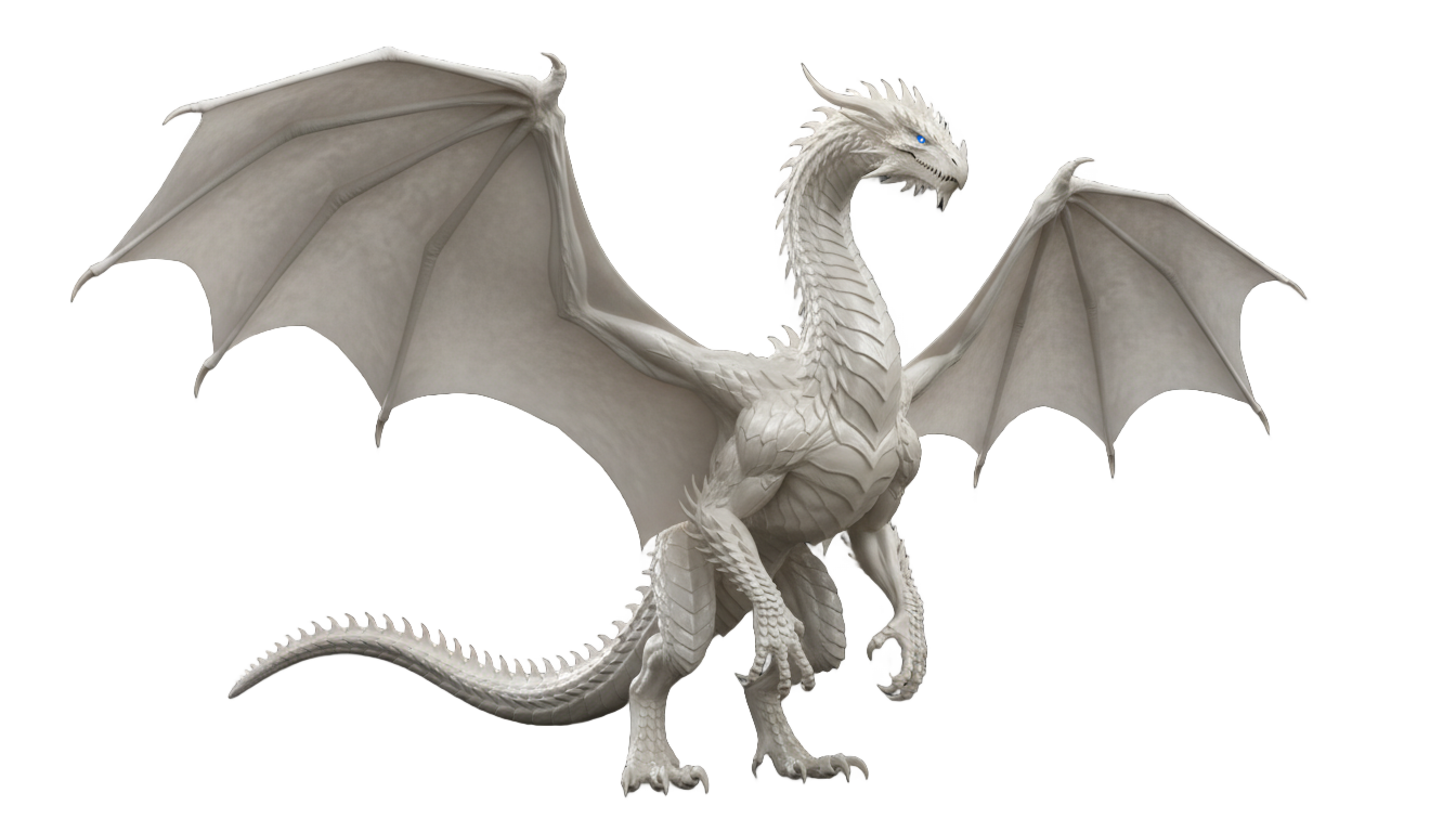 blue eyes white dragon png PNG transparent background