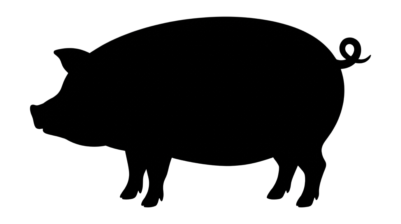 pig silhouette png PNG transparent background