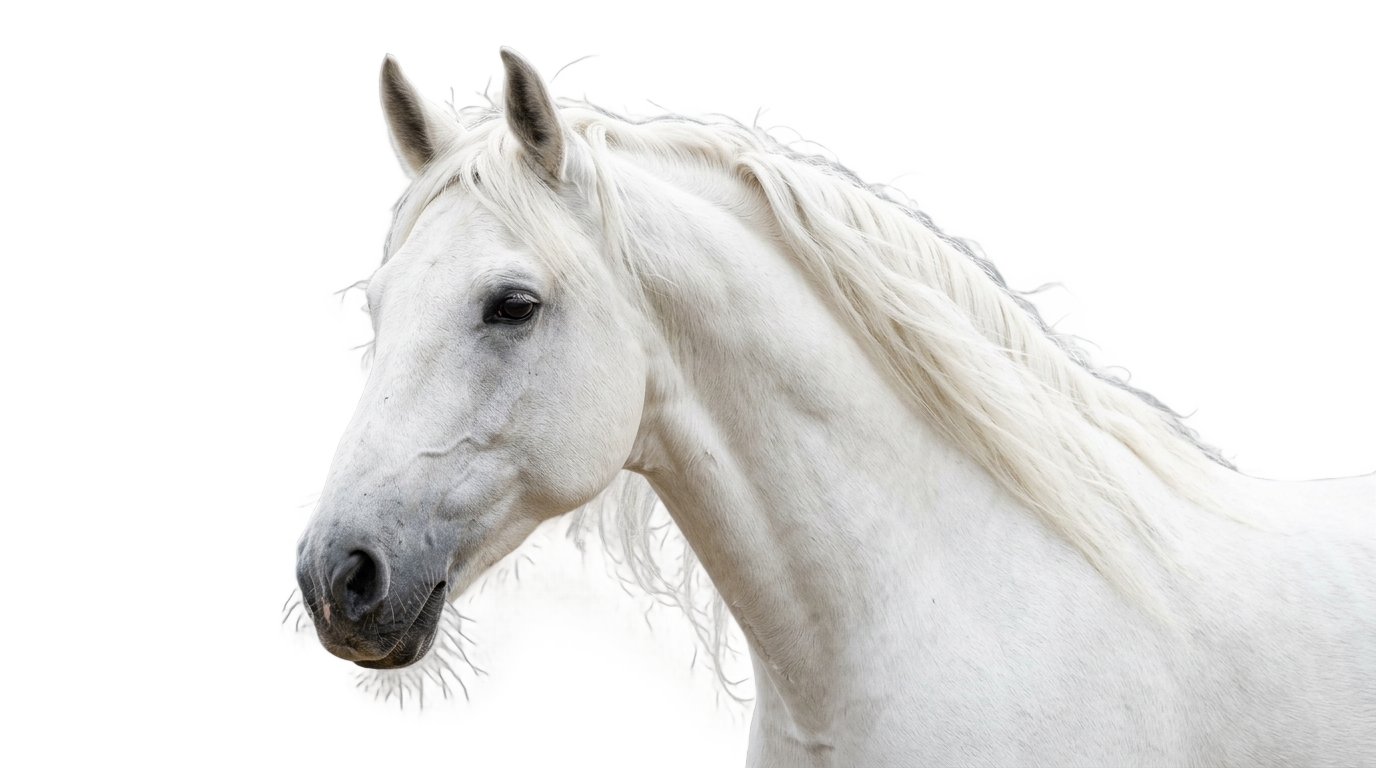 white horse head png PNG transparent background