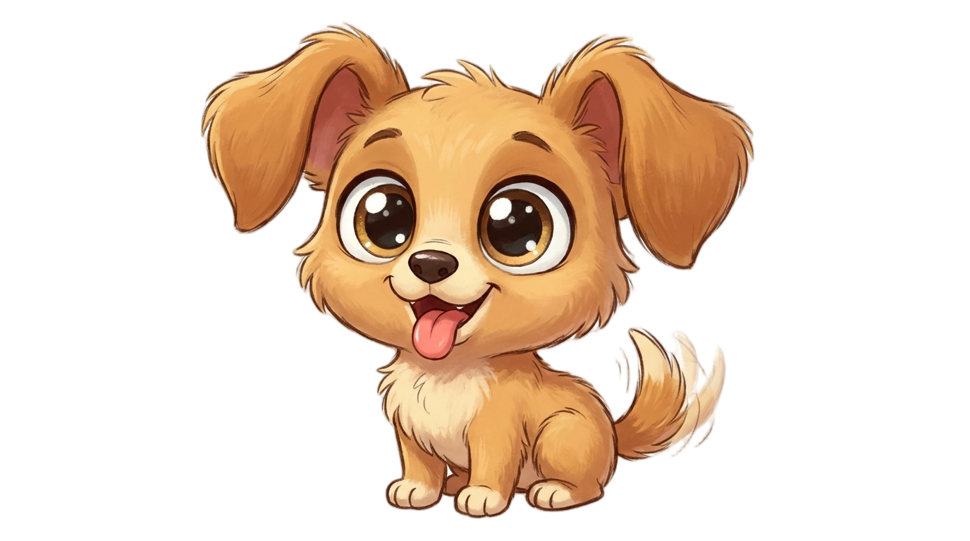 cute cartoon puppy png PNG transparent background