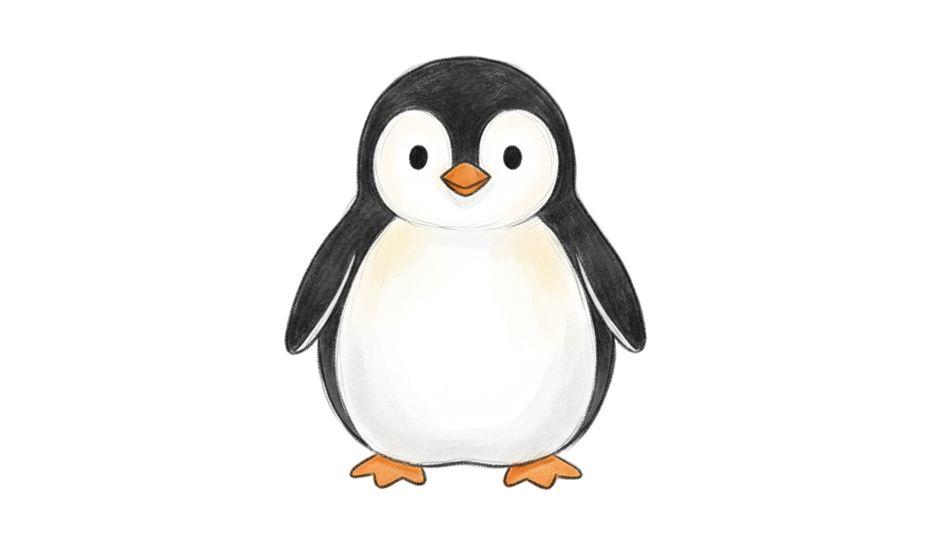 penguin drawing png PNG transparent background