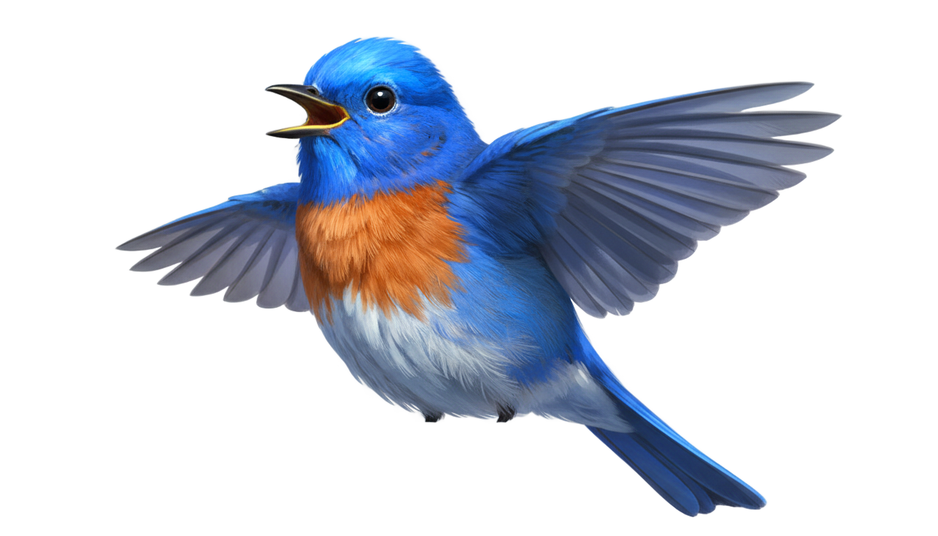 snow white blue bird png PNG transparent background
