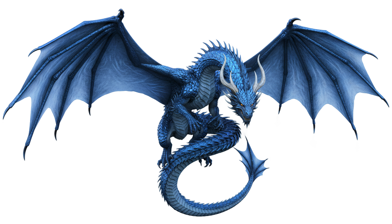 blue dragon png PNG transparent background