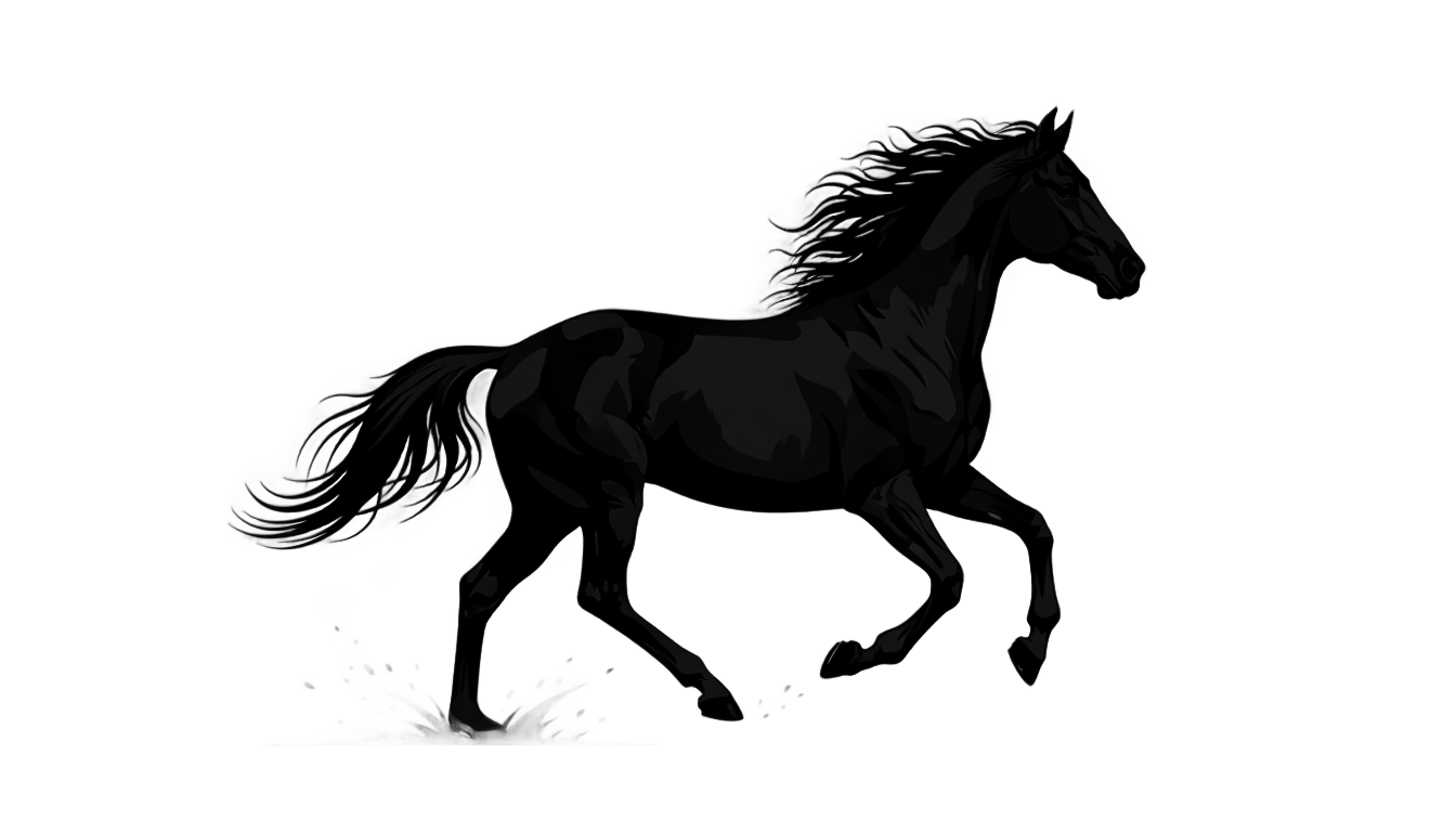 running horse silhouette png PNG transparent background