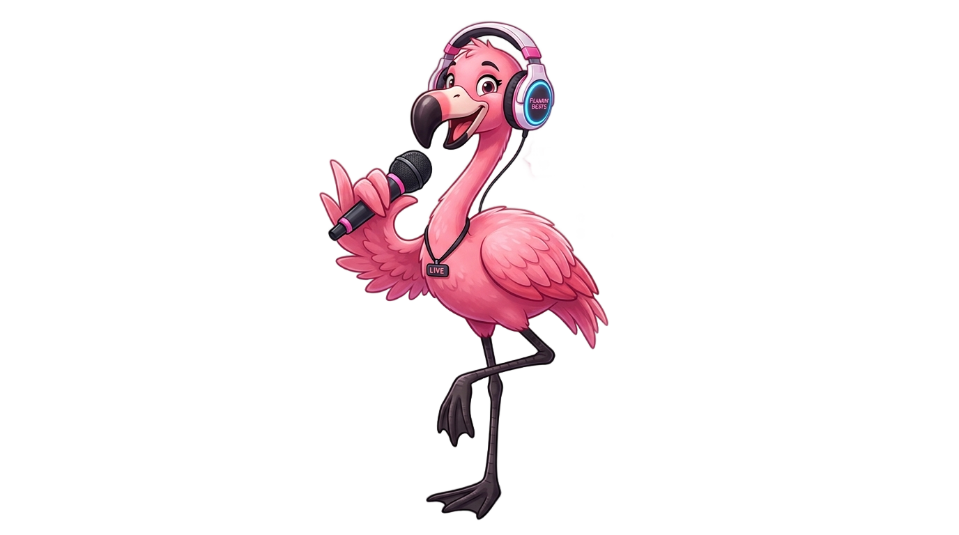 flamingo youtuber png PNG transparent background