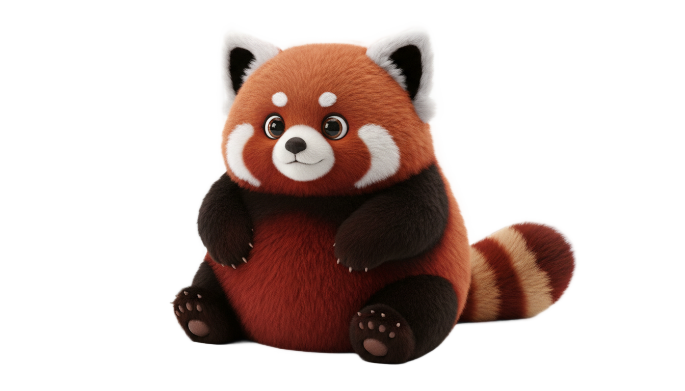 turning red panda png PNG transparent background