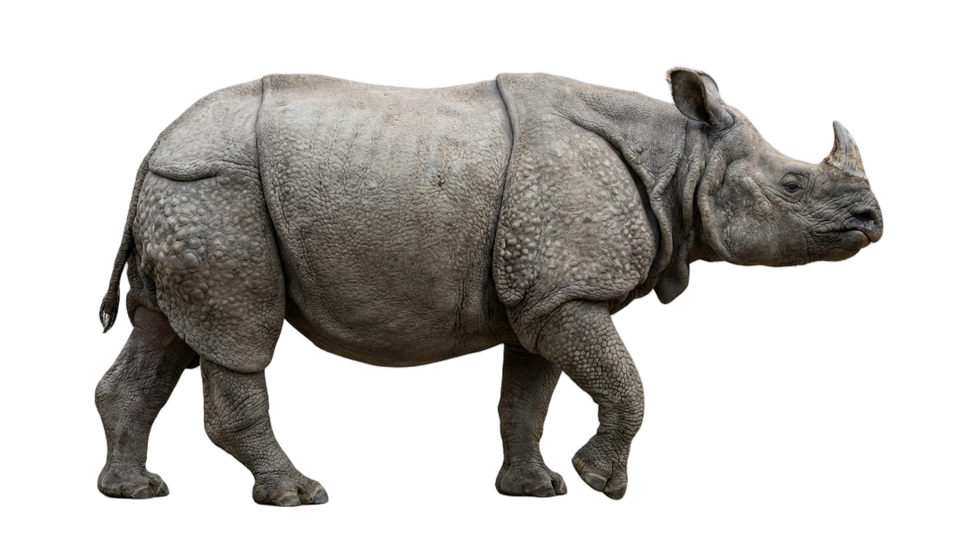 one horn rhino png PNG transparent background