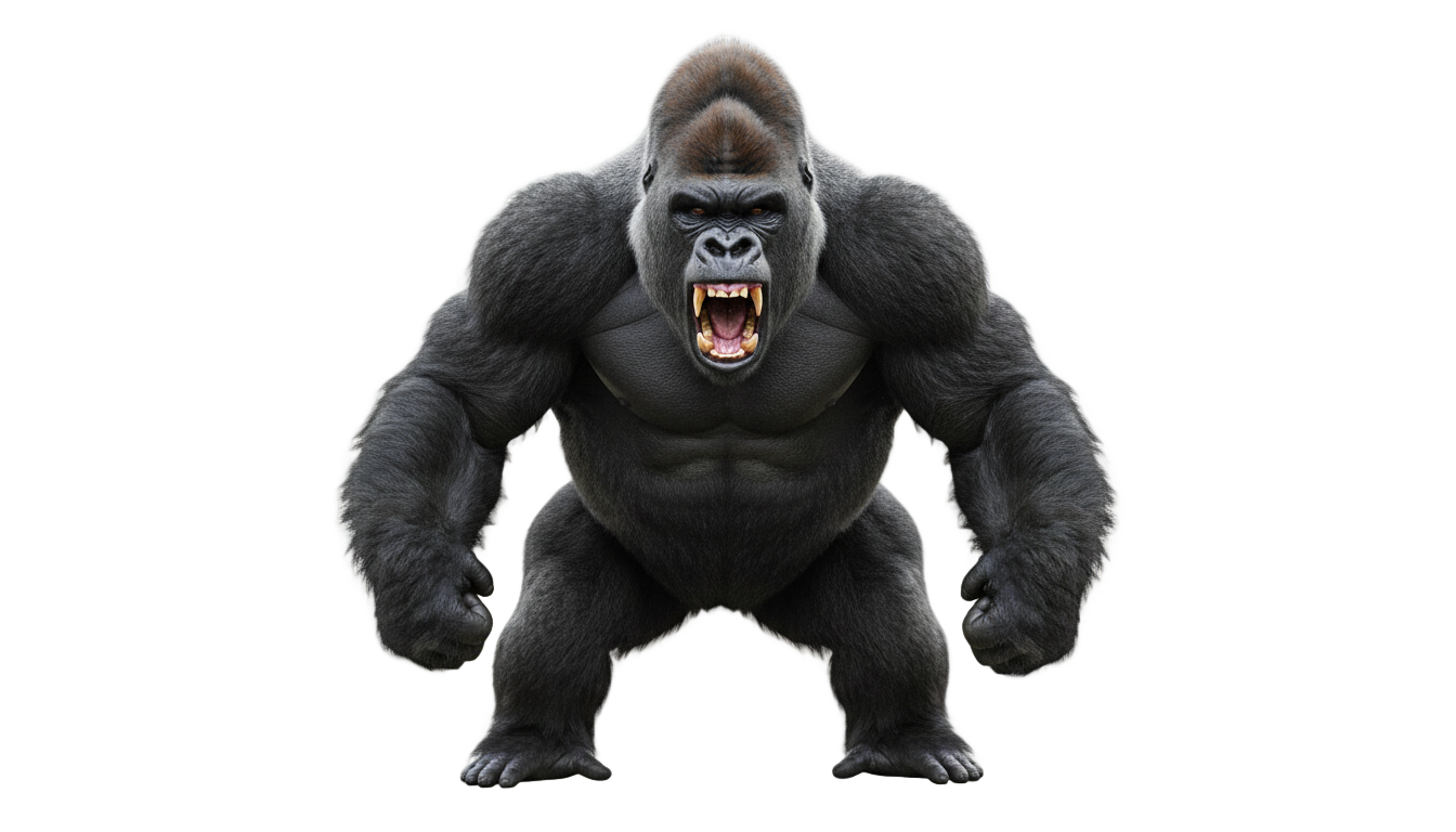 angry gorilla png PNG transparent background