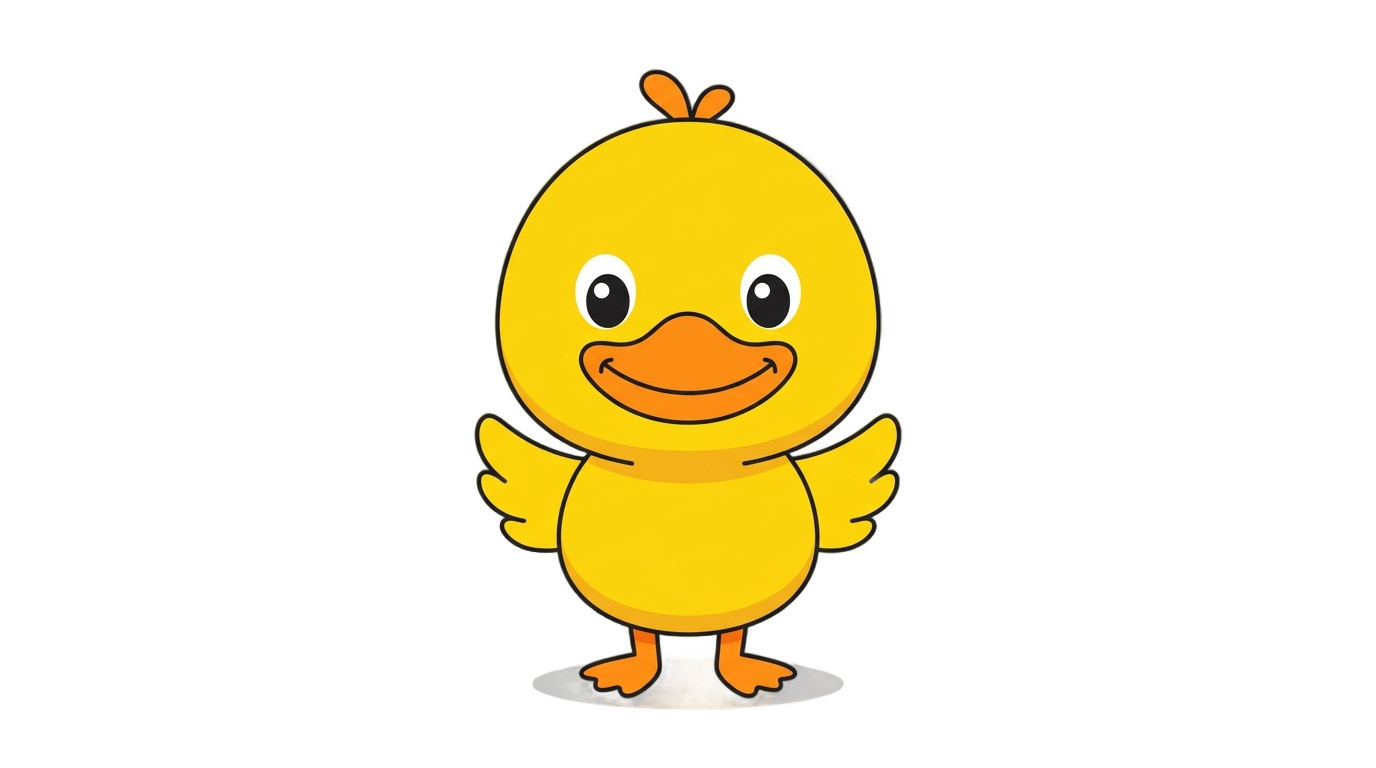 kurzgesagt duck png PNG transparent background