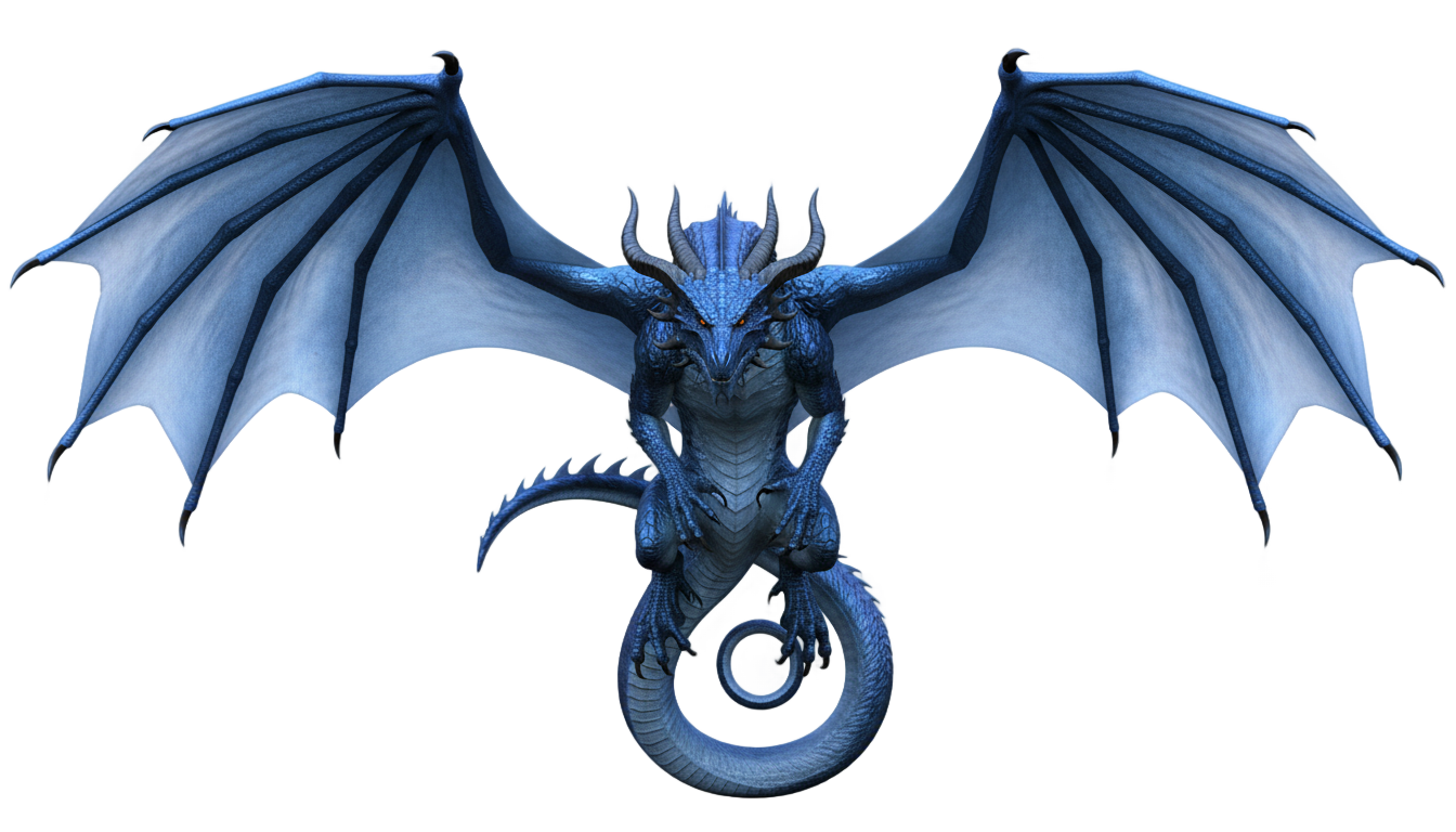 blue dragon png PNG transparent background