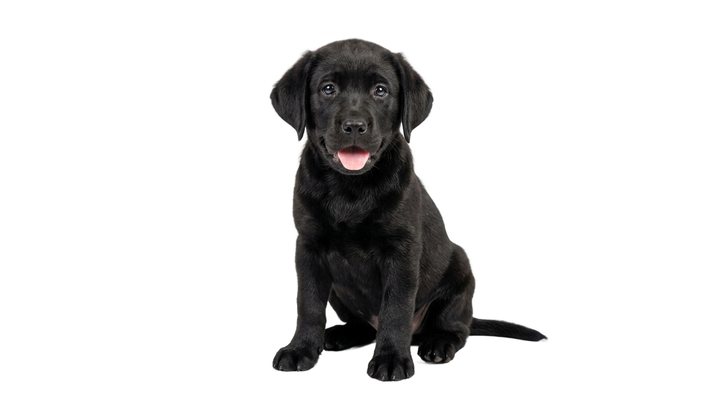 black puppy png PNG transparent background