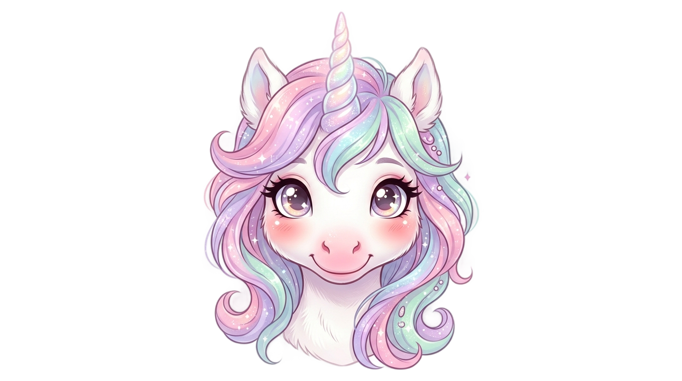 cute unicorn head png PNG transparent background