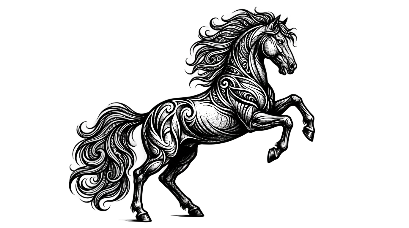 horse tattoo png PNG transparent background