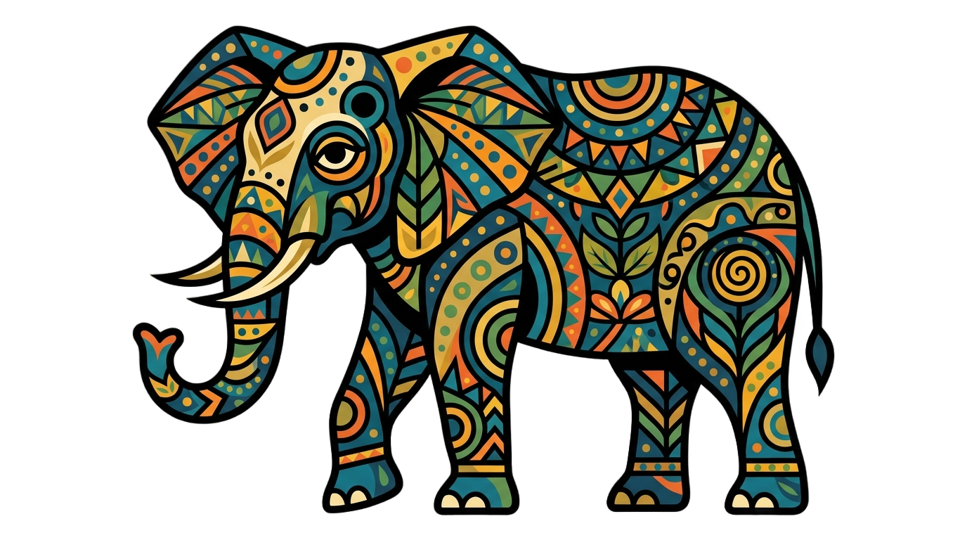 elephant graphic png PNG transparent background