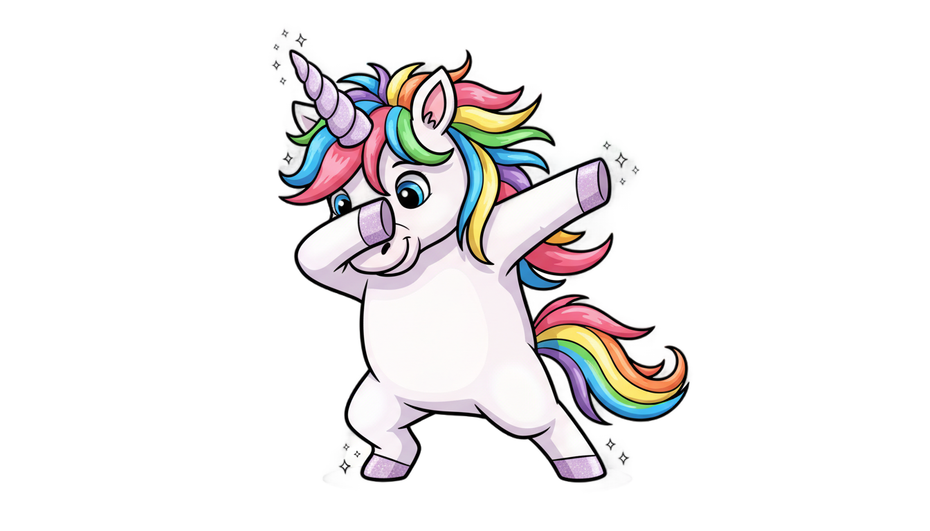 dab unicorn png PNG transparent background