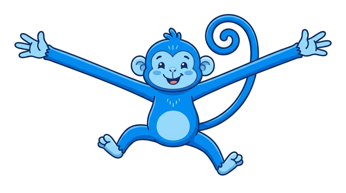 blue gorilla tag monkey png PNG transparent background