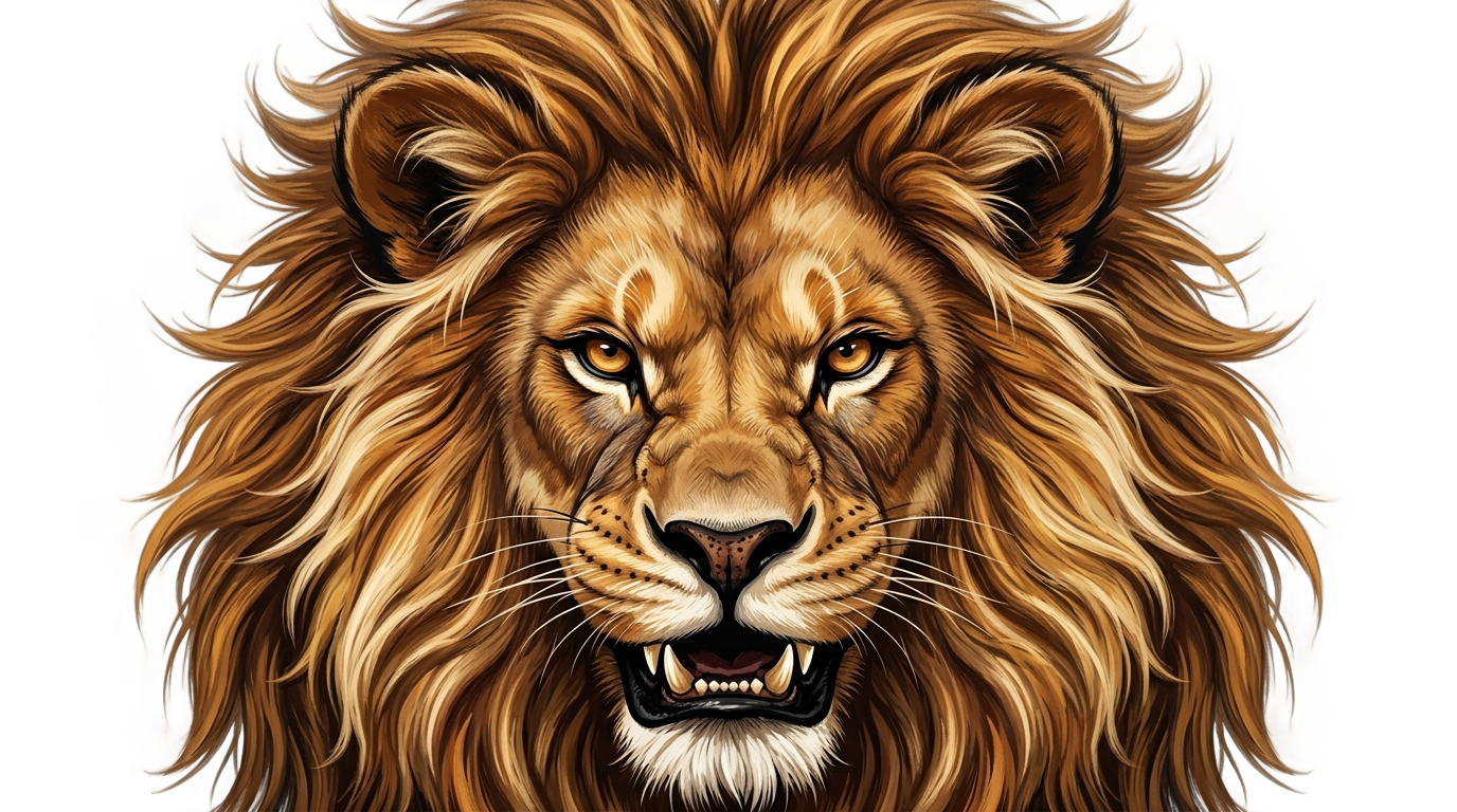 lion face drawing png PNG transparent background
