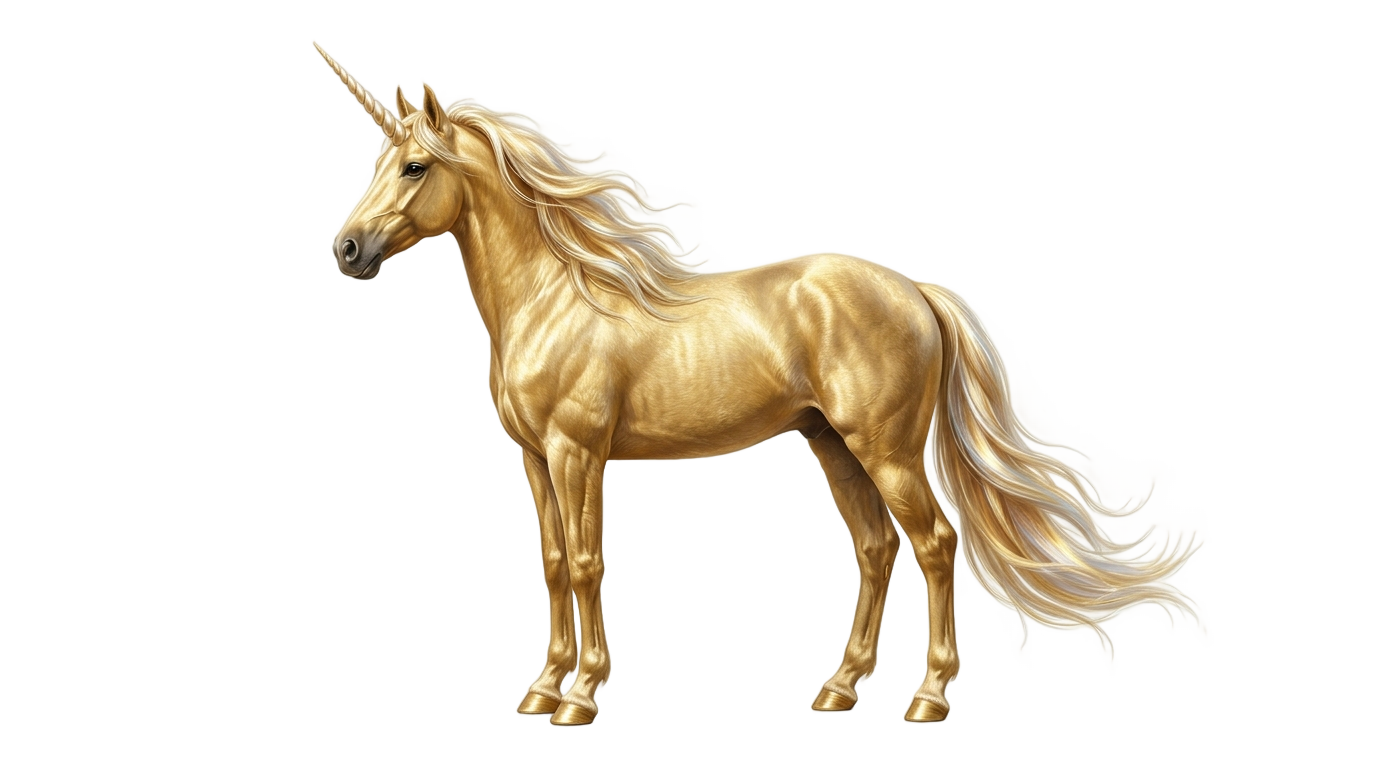 gold unicorn png PNG transparent background