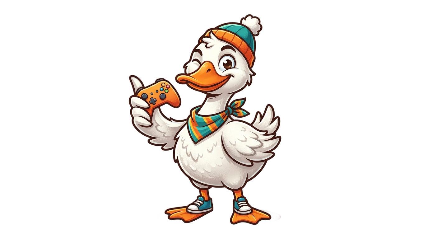 goose goose duck logo png PNG transparent background