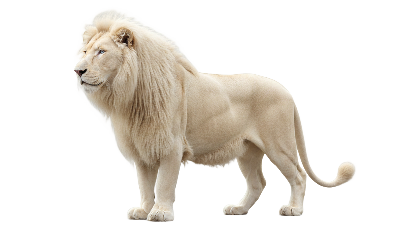 white lion png PNG transparent background