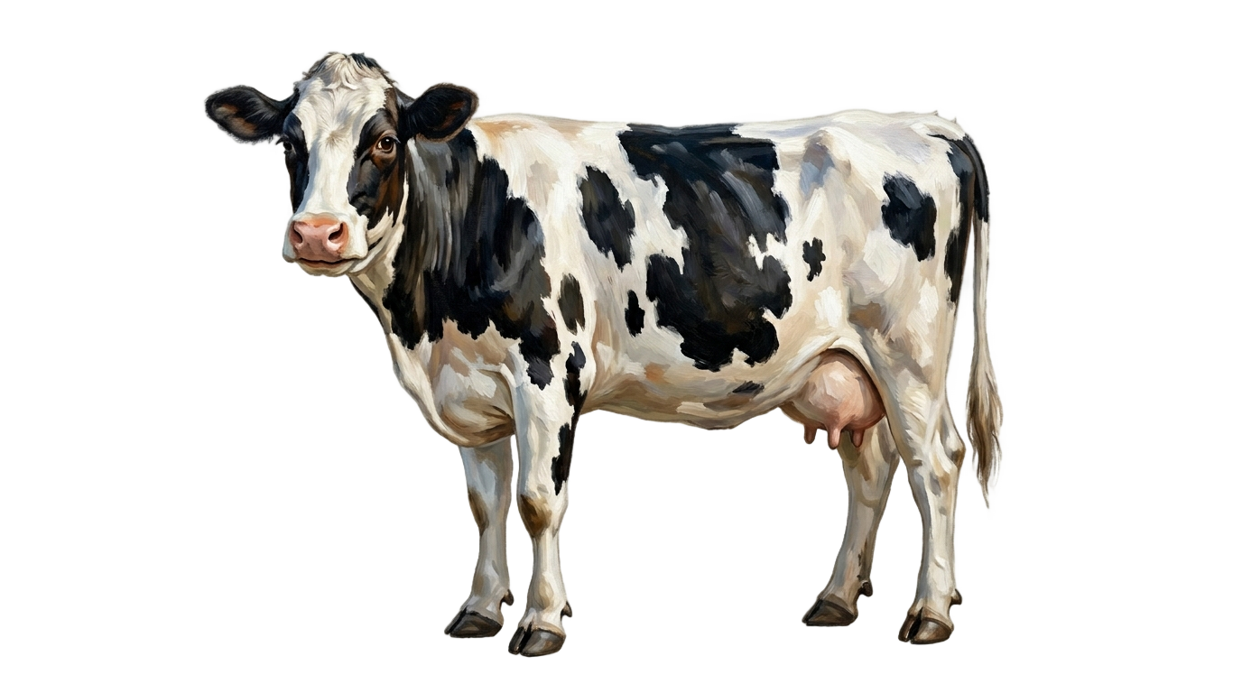 cow painting png PNG transparent background