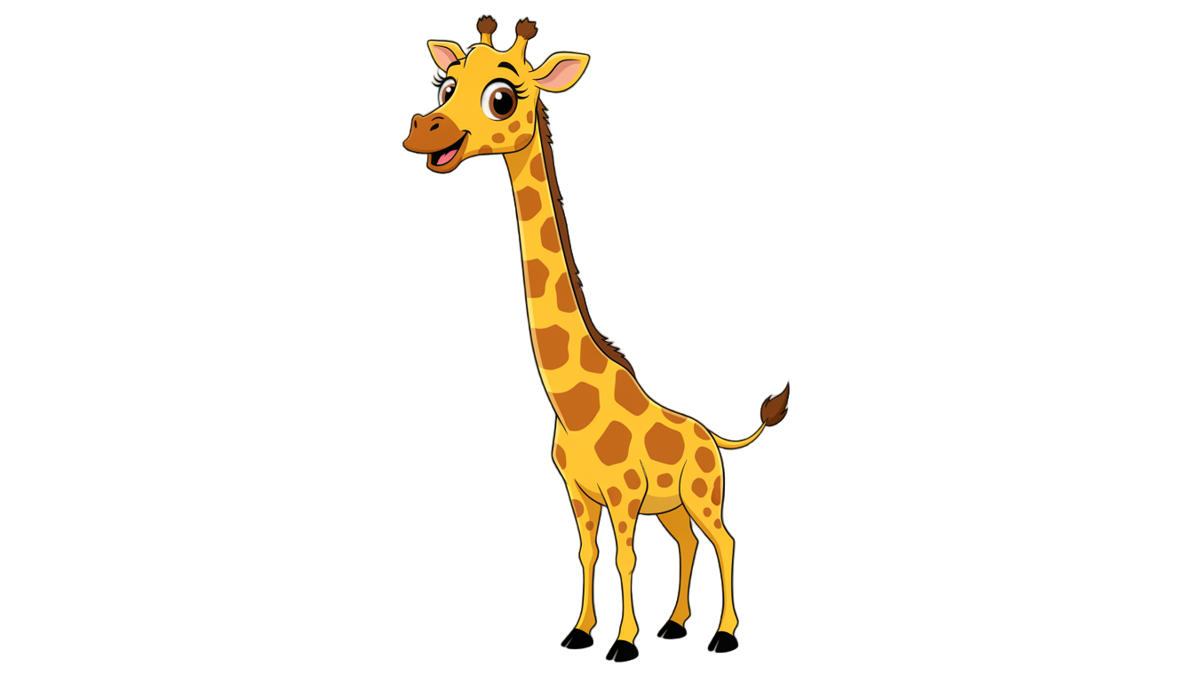 giraffe cartoon png PNG transparent background