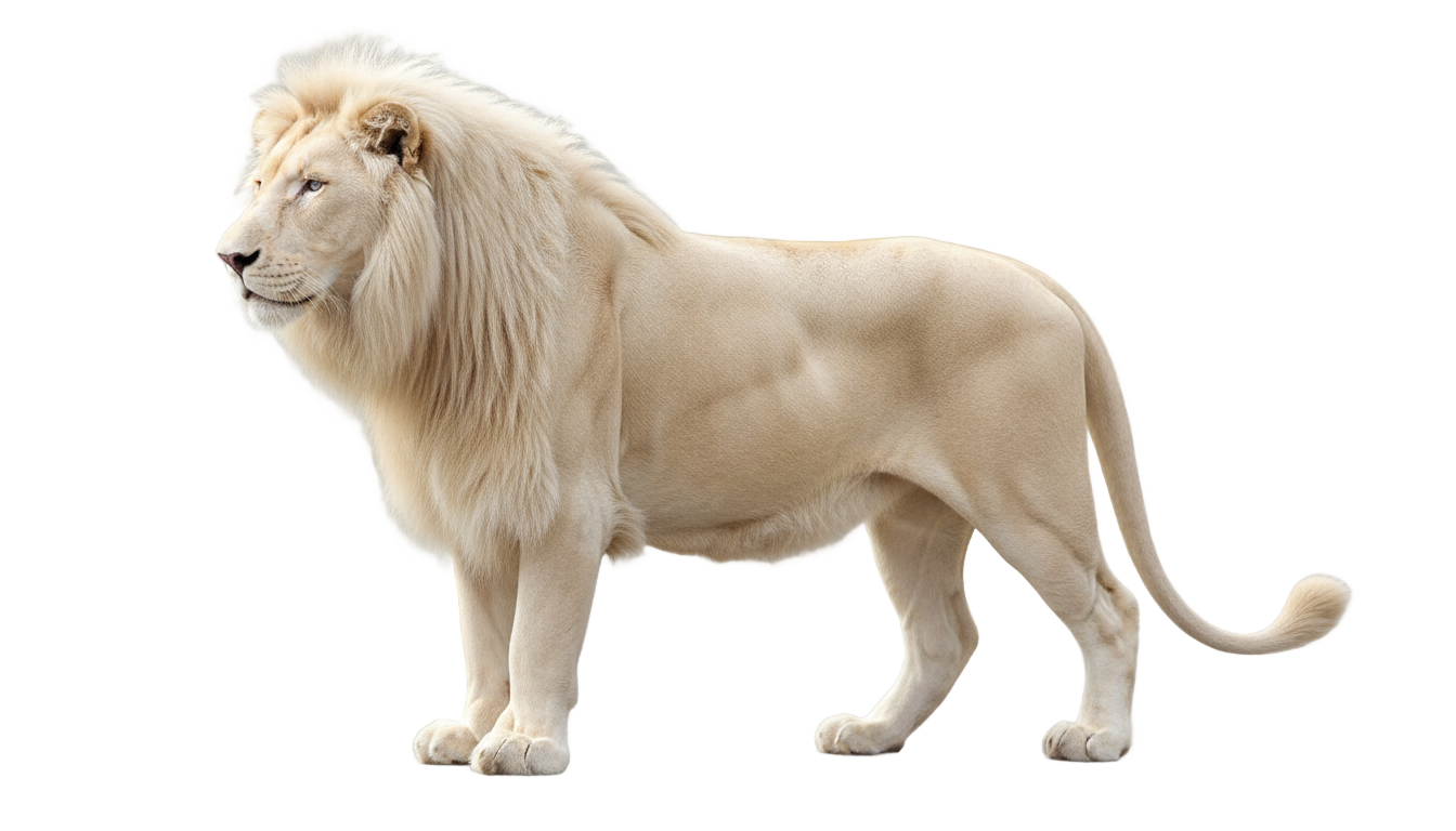 white lion png PNG transparent background