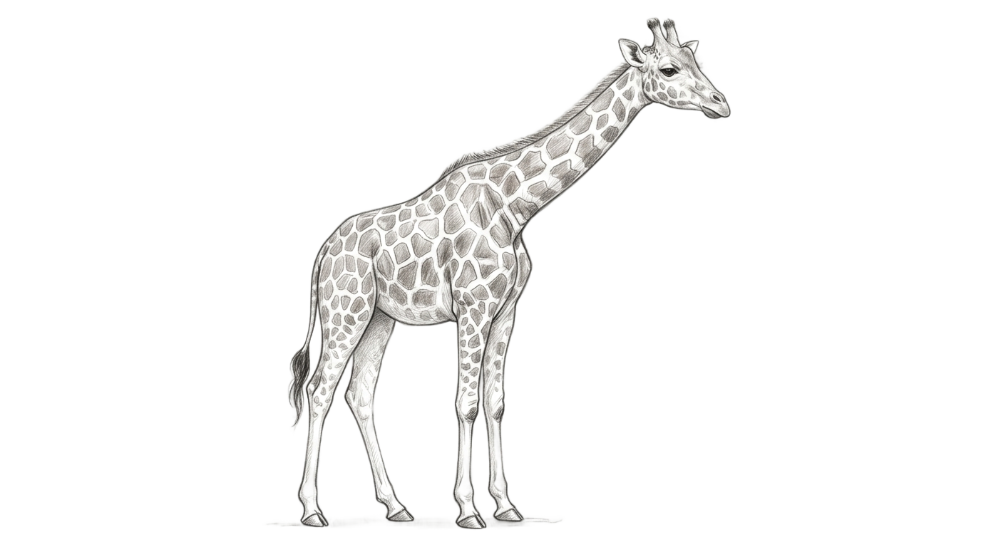 giraffe drawing png PNG transparent background