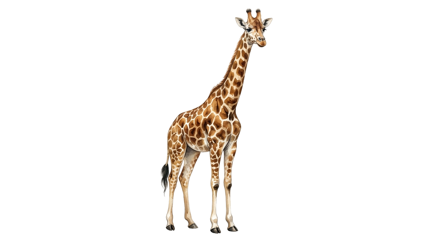 watercolor giraffe png PNG transparent background