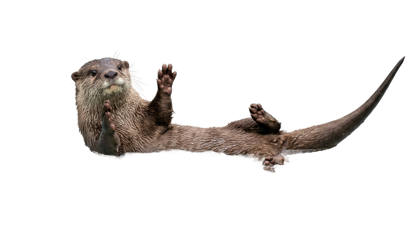 otter sticker png PNG transparent background