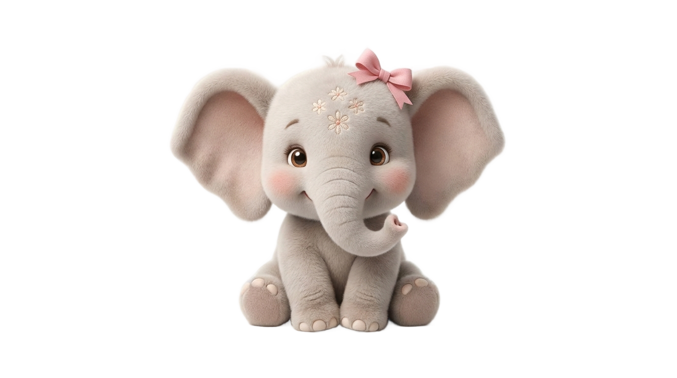 elephant baby girl png PNG transparent background