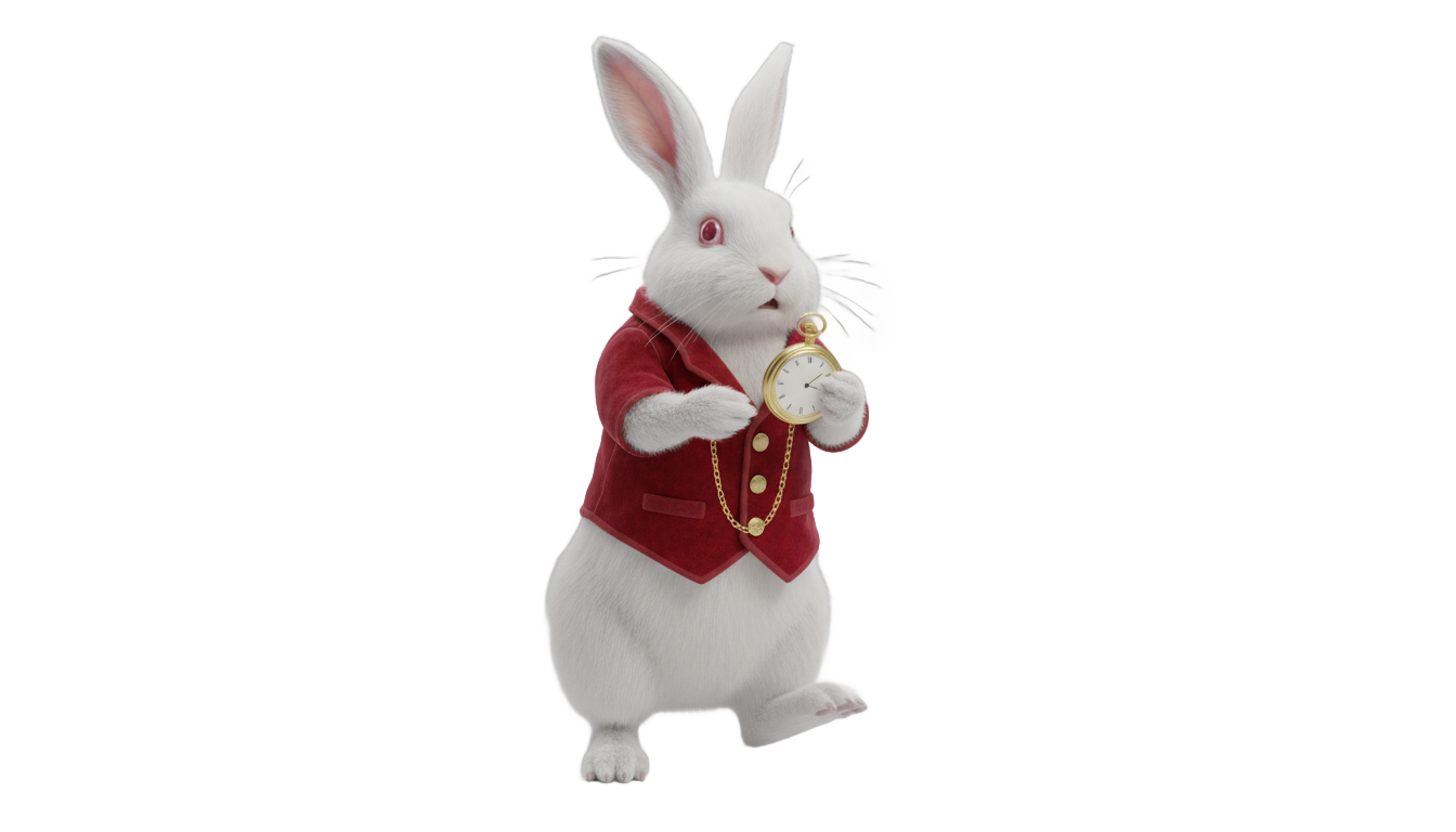 alice in wonderland white rabbit png PNG transparent background