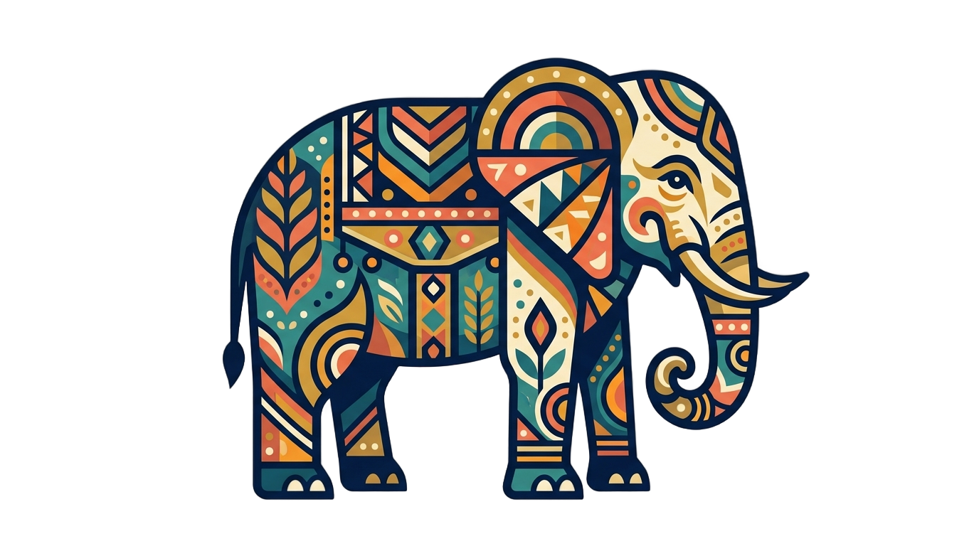 elephant graphic png PNG transparent background