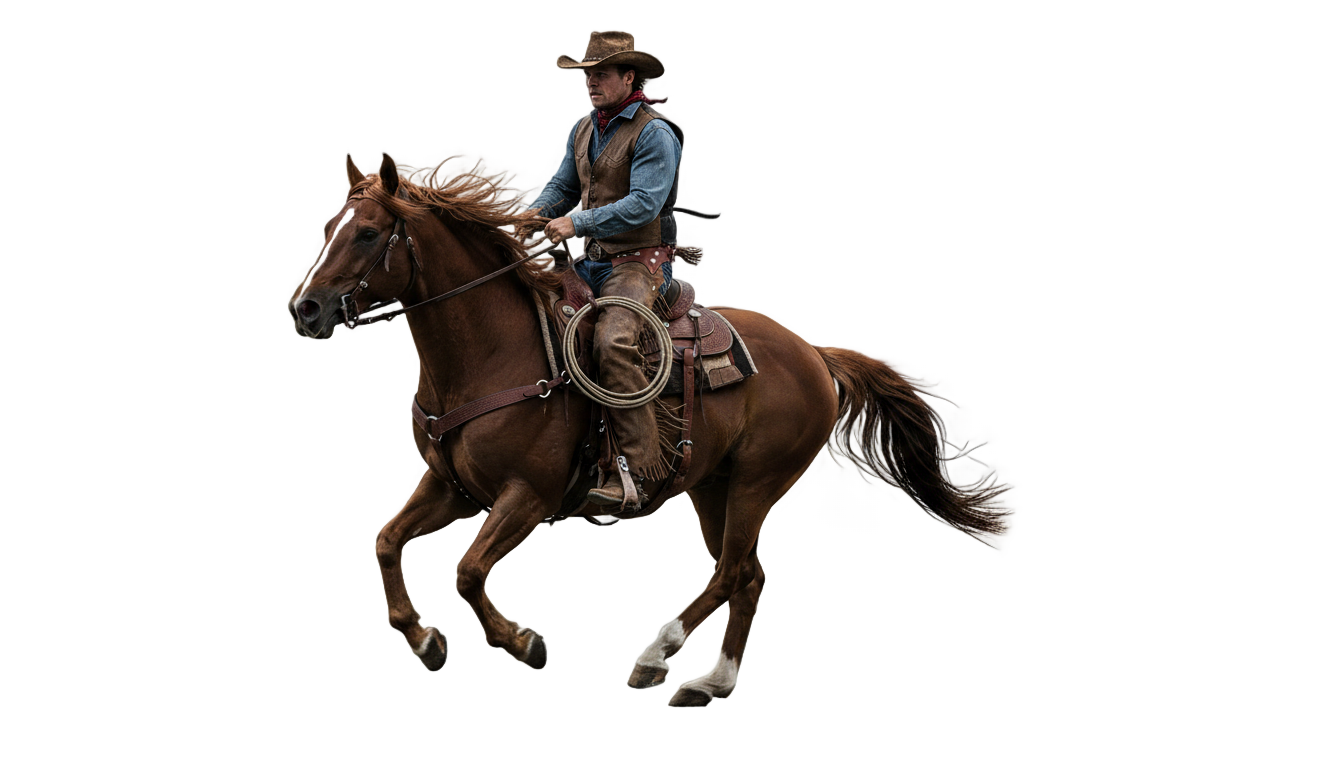 cowboy on horse png PNG transparent background