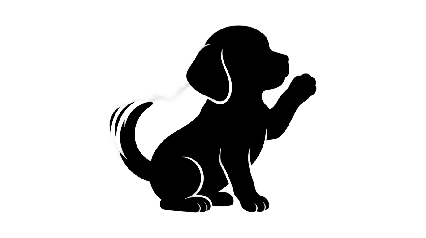 puppy silhouette png PNG transparent background