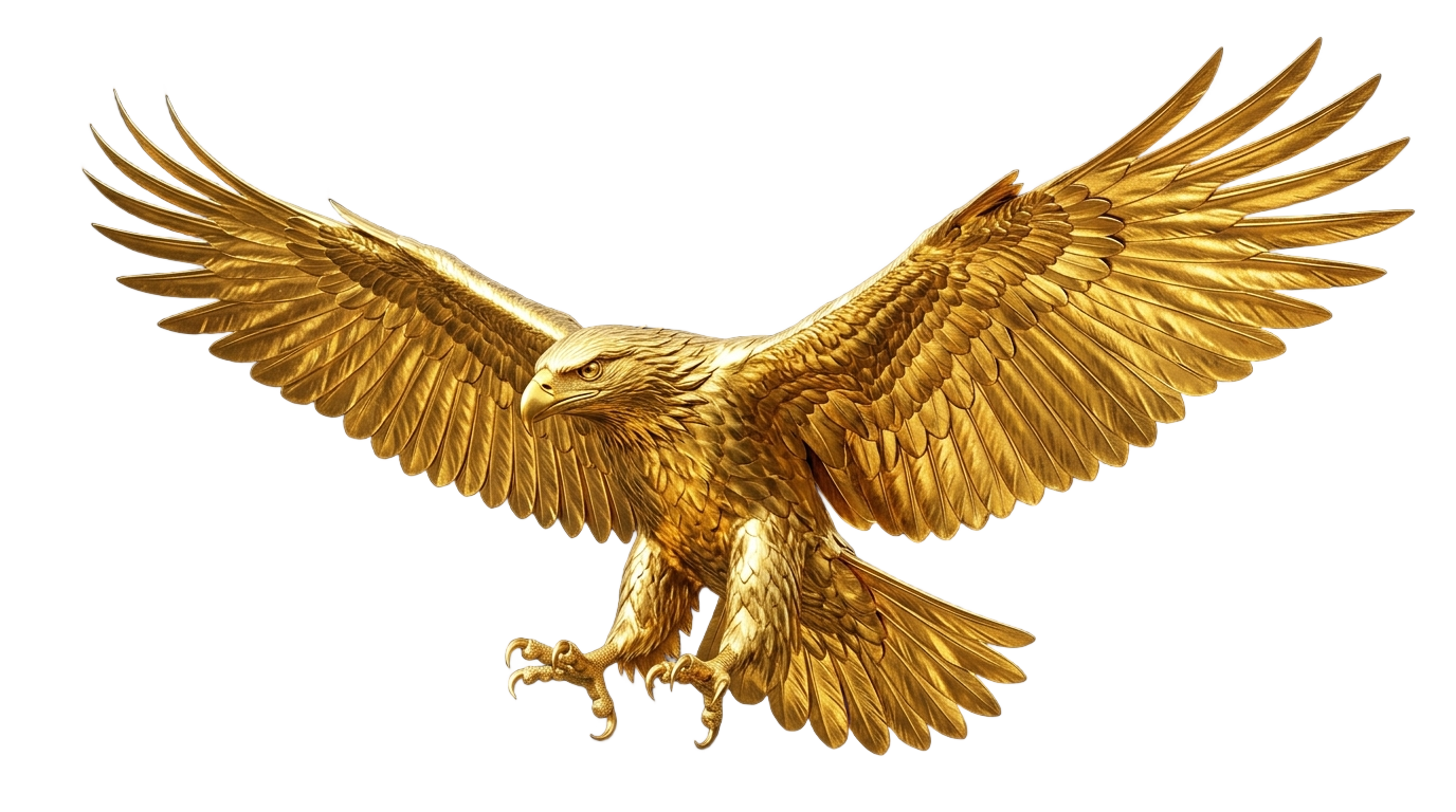 gold eagle logo png PNG transparent background