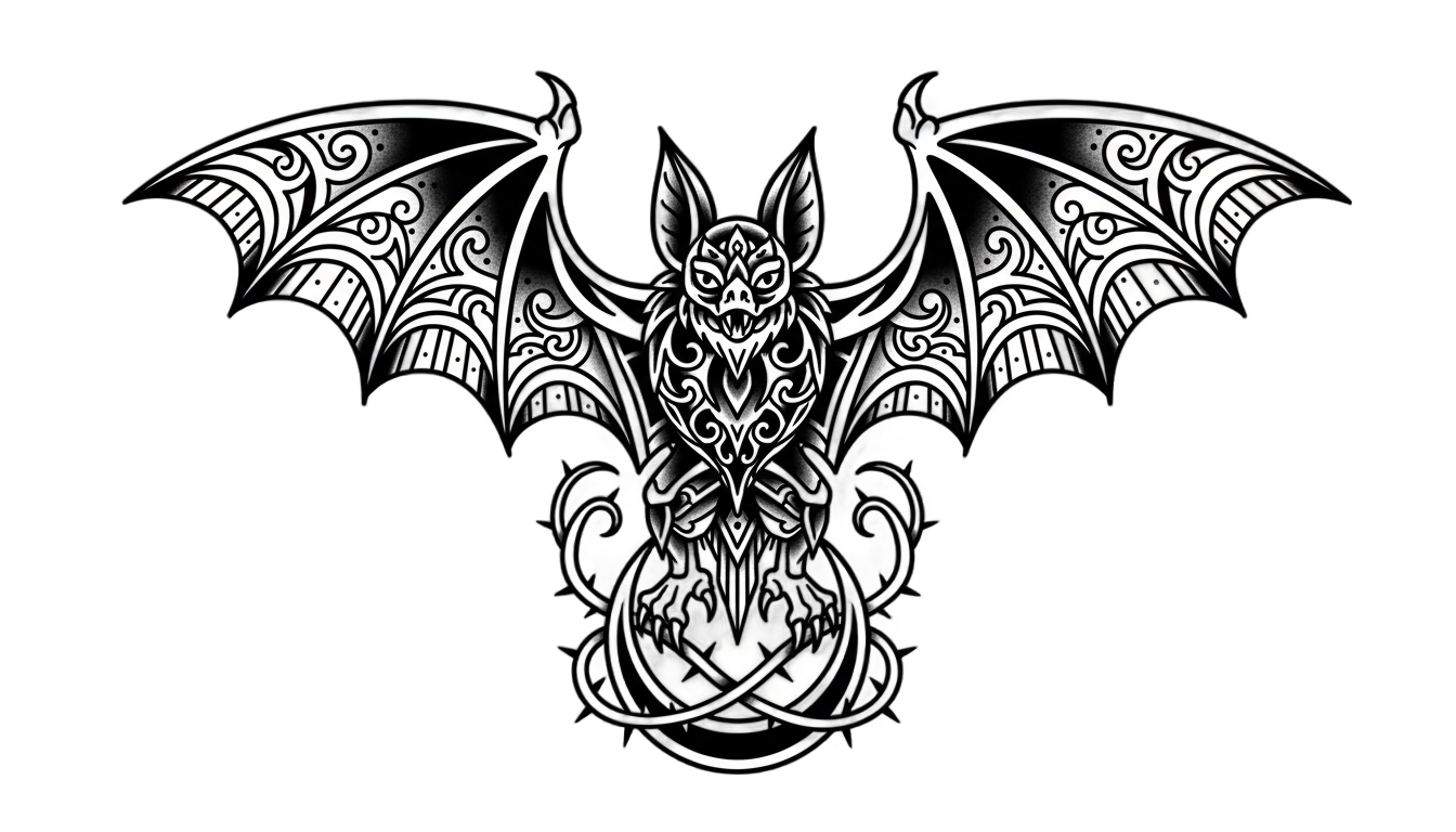 bat tattoo png PNG transparent background