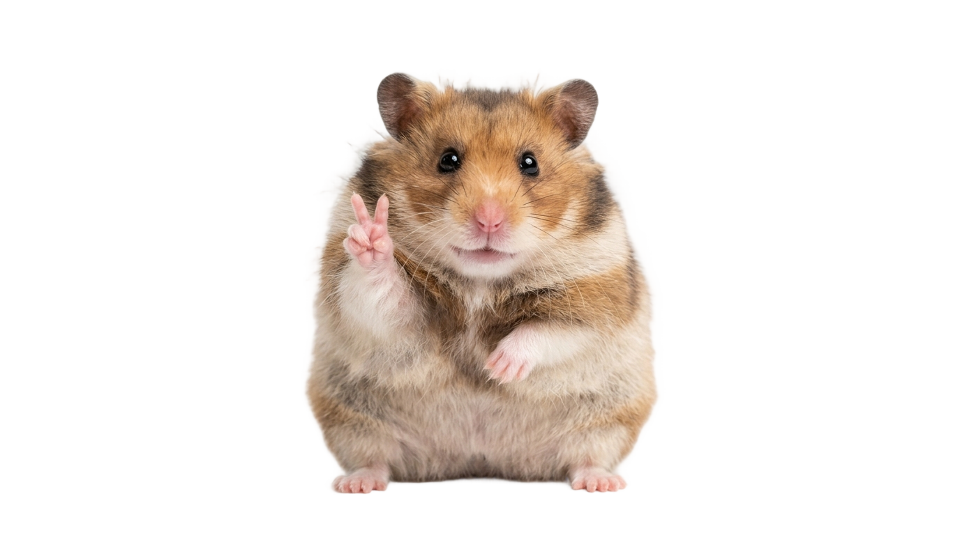 hamster peace sign meme png PNG transparent background