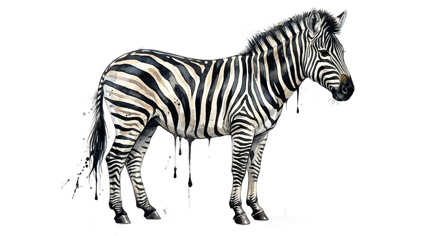 zebra safari aquarela png PNG transparent background