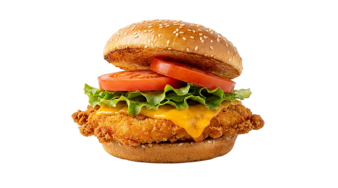 chicken burger png PNG transparent background