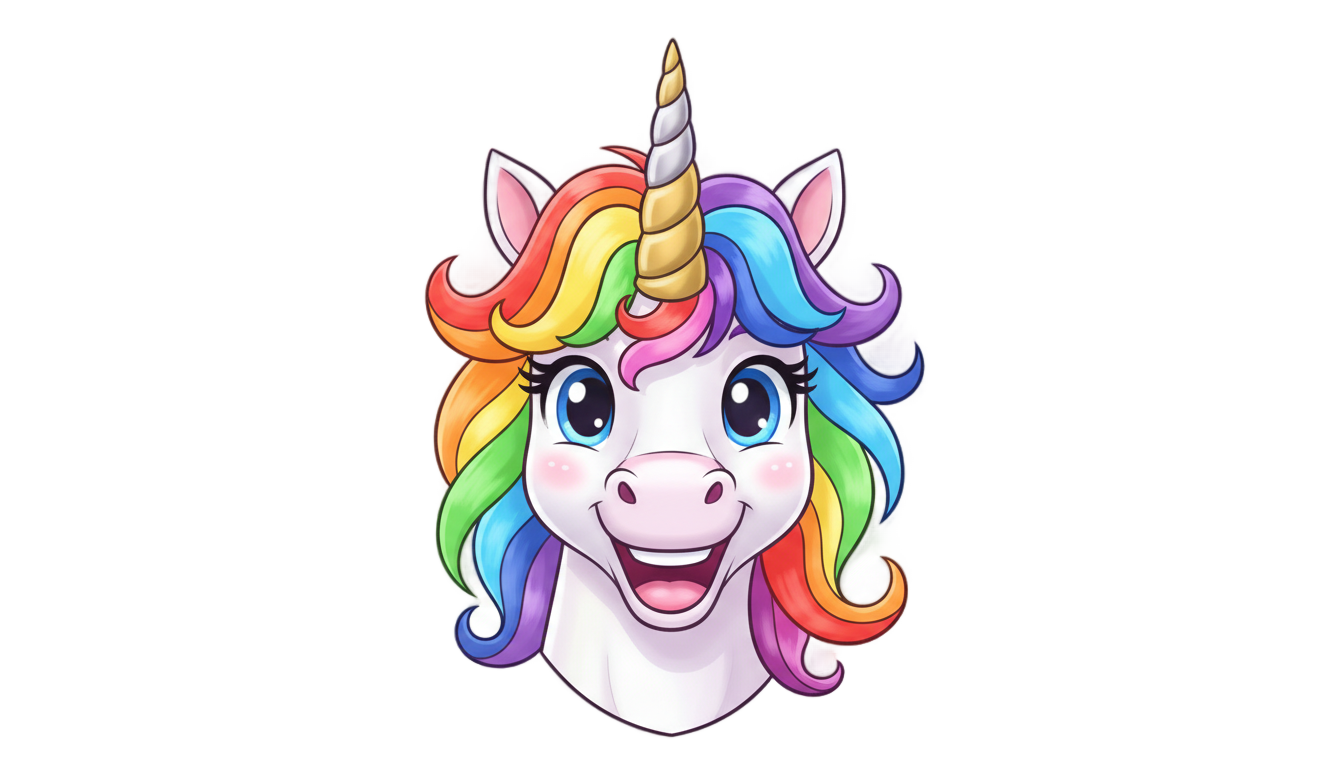emoji unicorn png PNG transparent background