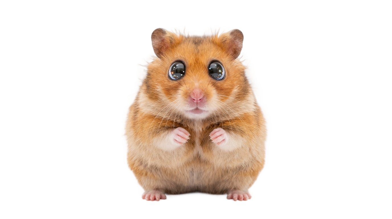 hamster with big eyes meme png PNG transparent background