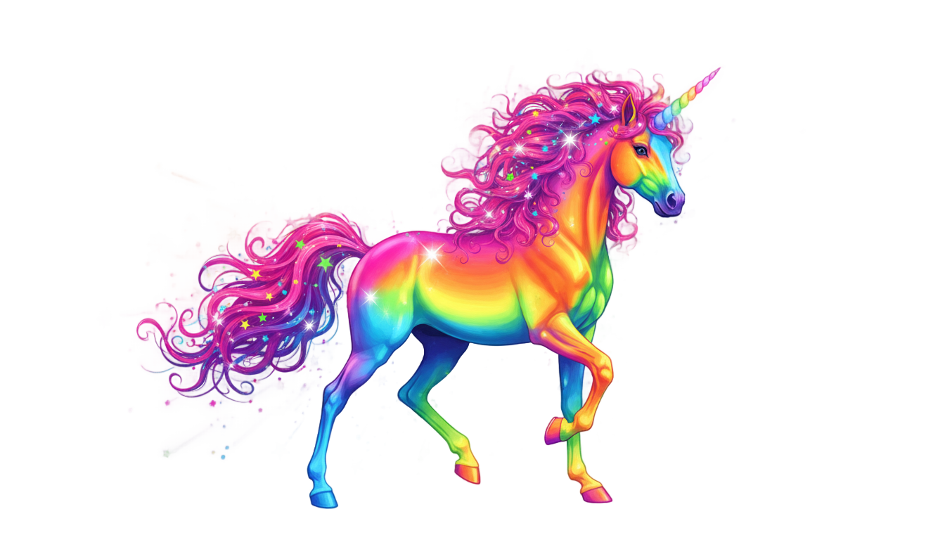 lisa frank unicorn png PNG transparent background