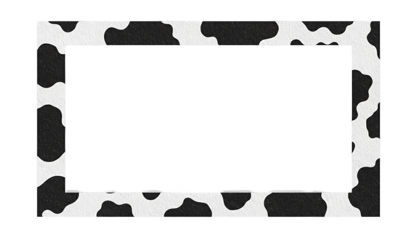 cow print border png PNG transparent background