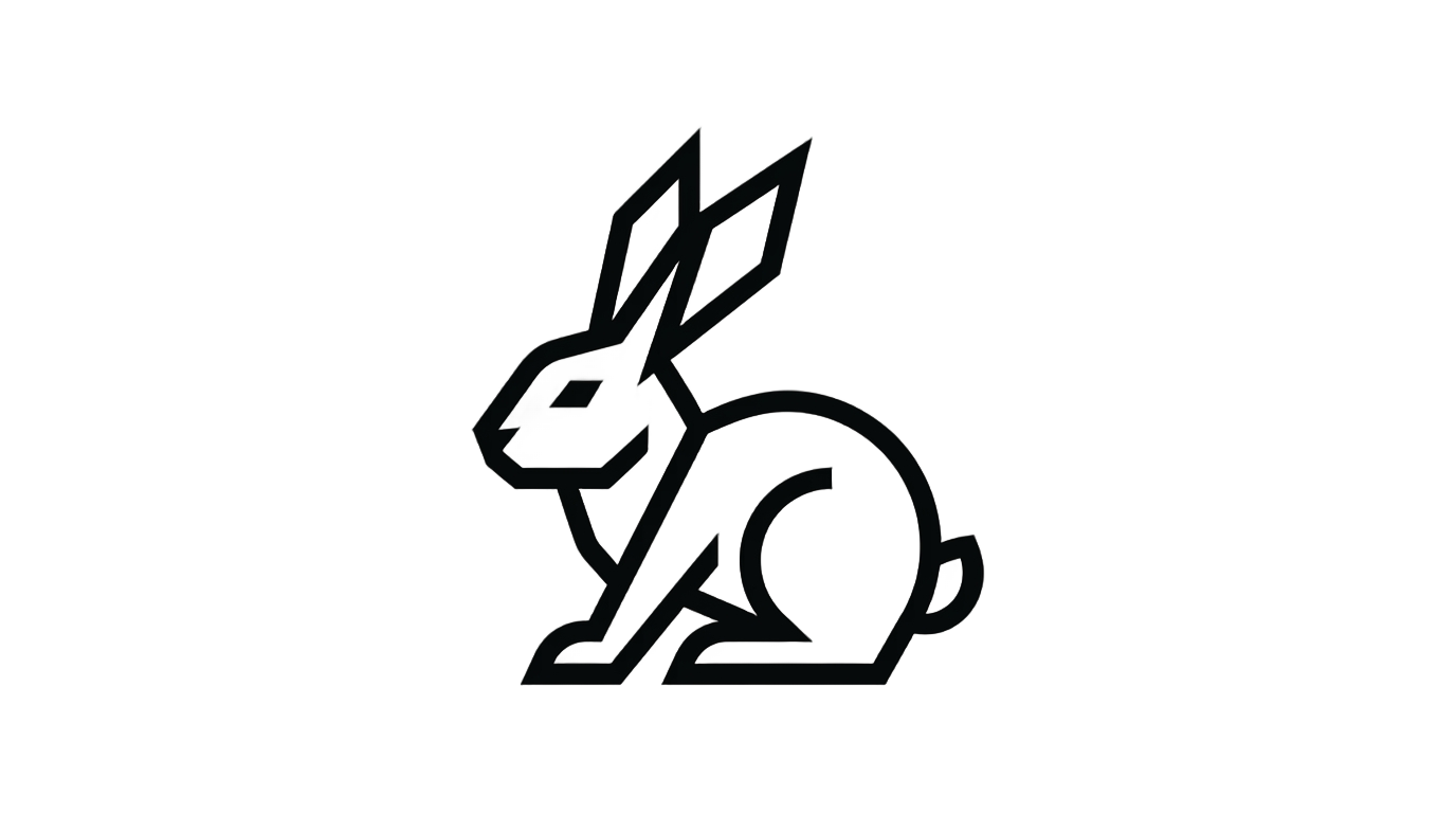rabbit logo design png PNG transparent background
