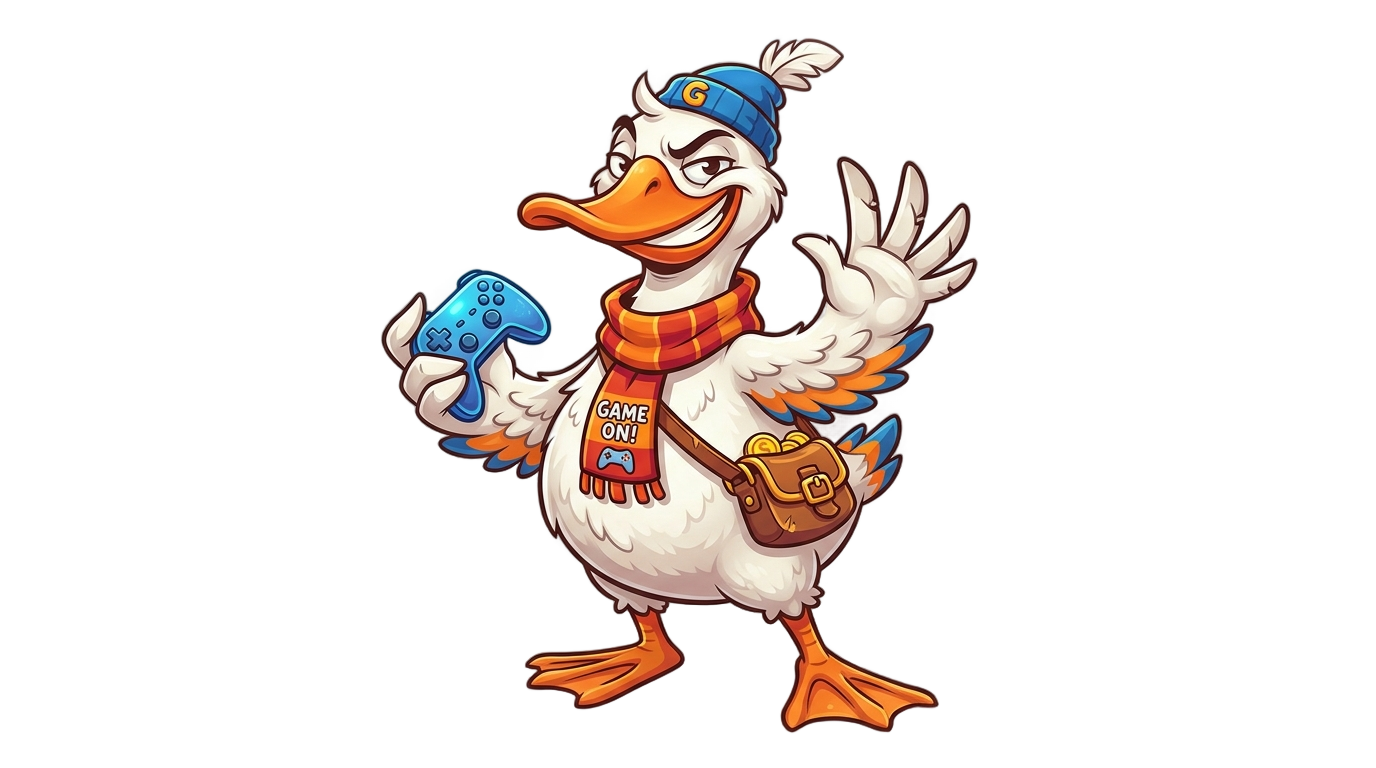 goose goose duck logo png PNG transparent background