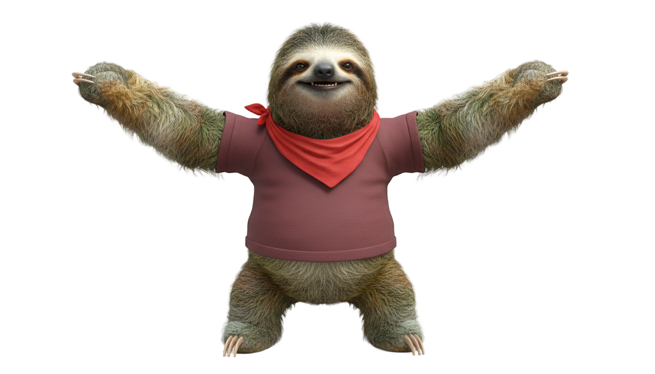 sloth goonies png PNG transparent background