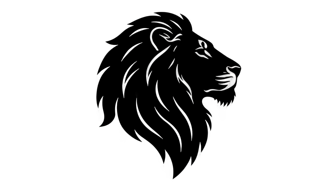 lion head silhouette png PNG transparent background